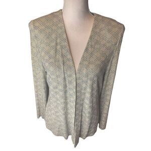 Alex Evenings Geometric Pattern Green Sparkle Cardigan Jacket Party Sz 12